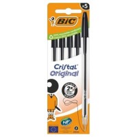 BOLIGRAFO TINTA BIC NEGRO CAJA 5U