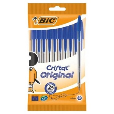 BOLIGRAFO TINTA BIC AZUL 10U