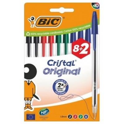 BOLIGRAFO TINTA BIC SURTIDO 10U