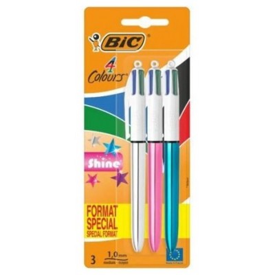 BOLIGRAFO BIC 4 COLORS SHINE 3U