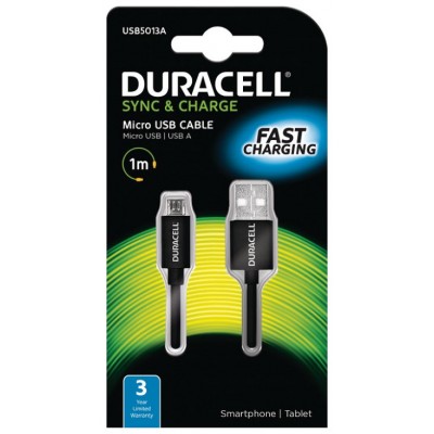 CABLE DURACELL USB-MICRO USB NEGRO